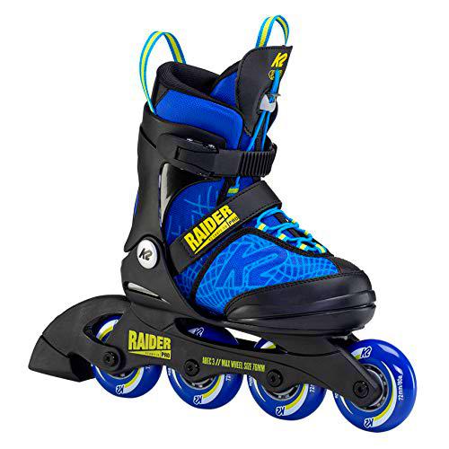 K2 Raider Pro - Patines en línea para niño, Color Azul y Negro