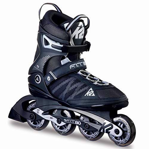 K2 F.I.T. 80 hombres-Patines en línea de 2016, Color Negro Black/Silver