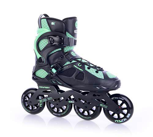 TEMPISH Patines en línea de Fitness Ezza 90 Lady | para Mujer | Ajuste óptimo | Entrenamiento Skating | ABEC 9 | 6 tamaños | Color Negro y Turquesa, 37