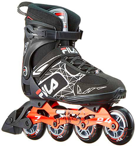 Fila Legacy Pro 84 - Patines en línea para Hombre, Color Negro y Rojo, 7,5