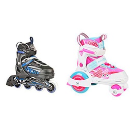 Hudora Kinderinliner Leon Patines en línea, Color Negro/Azul