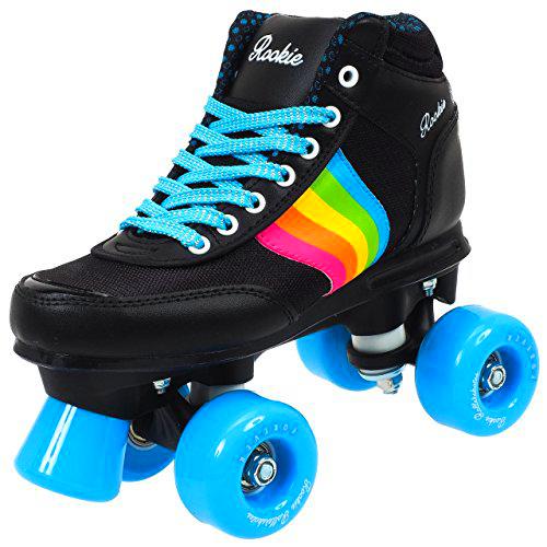 Rookie Forever Rainbow V2 Patines, Niños, Negro/Multicolor, 33