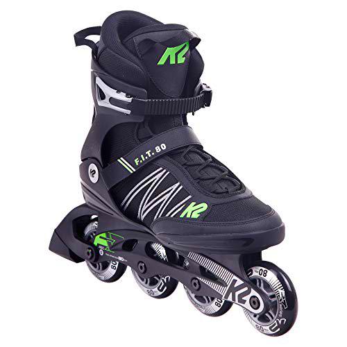 K2 Patines en línea F.I.T. 80 para hombre, color gris y azul