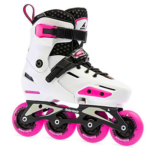 Rollerblade Apex 185 - Patines en línea para niña, Color Blanco y Rosa