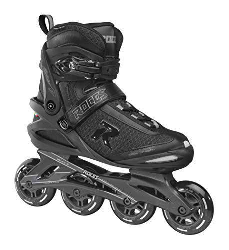 Roces Icon - Patines en línea para Hombre, Color Negro y Gris Oscuro, Talla 42
