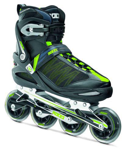 Roces Inline Skates Argon - Patines en línea, Color Negro/Verde Lima, Talla 45