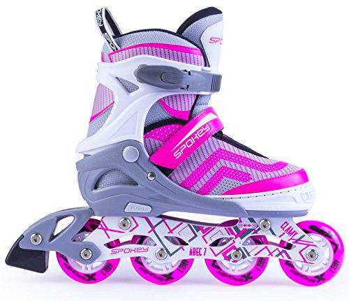 Spokey avate TEMPISH Ajustable Patines en línea Patines en línea para niños Teen größenverstellbar Skating Inline Kate Fun Sport (Color Rosa, 35 - 38)