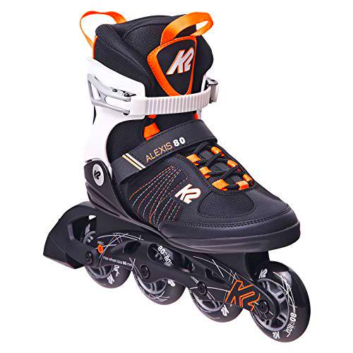 K2 Alexis 80 - Patines en línea para mujer, color naranja y negro