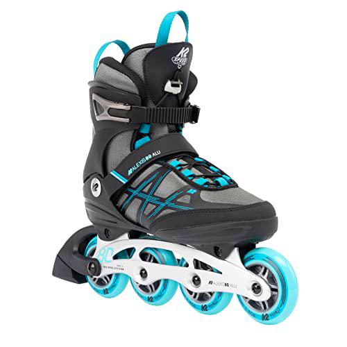 K2 Skate Alexis 80 ALU - Patines en línea para Mujer, Color Gris