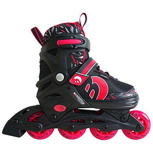 Best Sporting Inline Skates, Größe, Farbe: Pink/Schwarz Patines en línea (Talla 30-33)