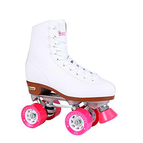 Chicago - Patines clásicos para Mujer y niña, Color Blanco