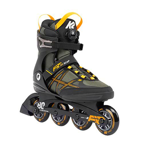 K2 Patines en línea F.I.T. 80 Boa para Hombre, Color Gris Mostaza 30G0315 EU: 44.5 (Reino Unido: 10 EE.UU.: 11)