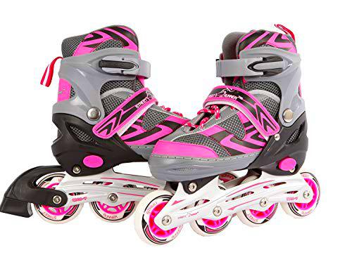 Kids Globe Street Rider 720235 - Patines en línea, Color Rosa/Gris