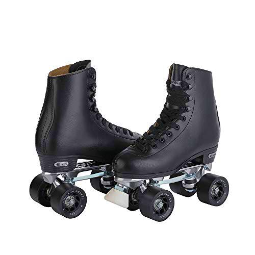 Chicago Hombres de Cuero Forrado Patinaje Skate, Color Negro