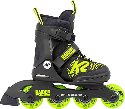 K2 Youth Raider - Patines en línea Ajustables, Color Negro Lima, 11-2