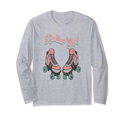 Vintage Roller Girl Skates Rollerskates Rollerskating Manga Larga