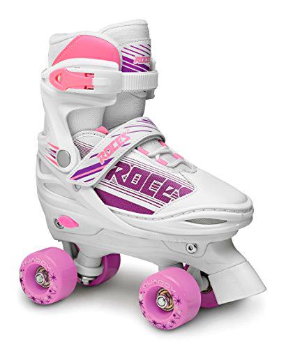 Roces QUADDY Girl Skateboard, Bimba, Blanco/Rosa, 30-33
