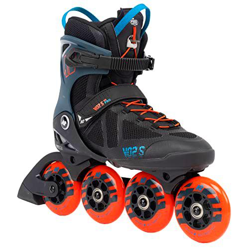 K2 Patines en línea Unisex VO2 S 90, Negro, Azul y Naranja