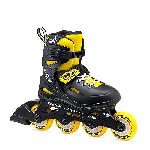 Rollerblade Fury - Patines en línea para niños, Color Negro y Amarillo