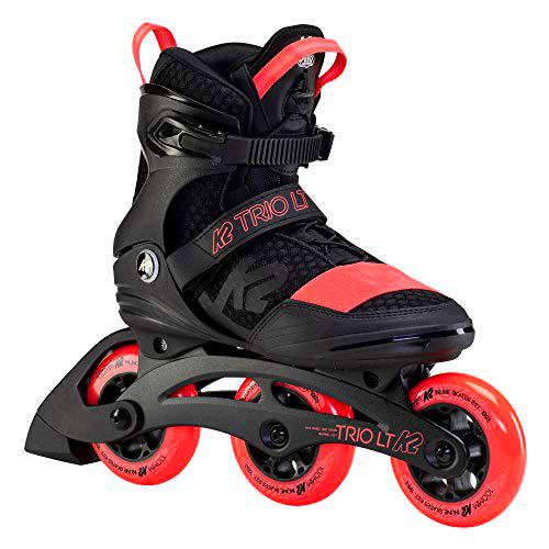 K2 Skates Trio Lt 100 W Patines, Women's, Negro/Coral, 36.5 EU