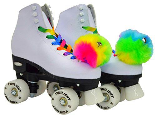 Epic Patines allure07 Light-Up Quad Patines, Color Blanco