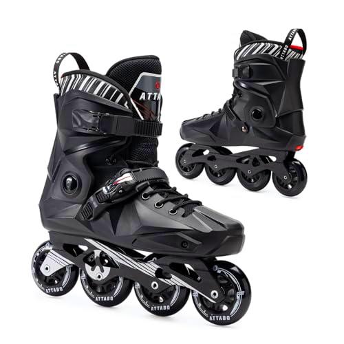 ATTABO Patines en Línea Riftskates 45 EU Negro Versátiles Patines Freestyle Patinar por la Ciudad o Trucos de Patinaje Rodamientos Duraderos ABEC-9 Ruedas PU 85A Ligero y Cómodo