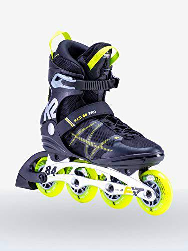 K2 F.I.T. 84 Pro Patines, Hombre, Men s, Negro/Amarillo, 42 EU