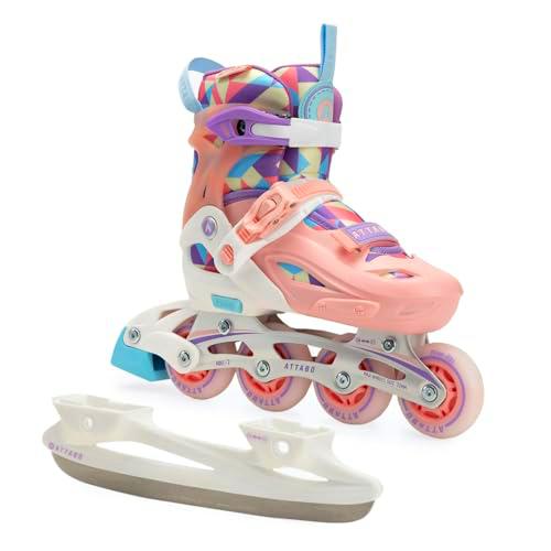 ATTABO Patines de Ruedas para niños Flashled - Ruedas LED Luminosas Ajustables