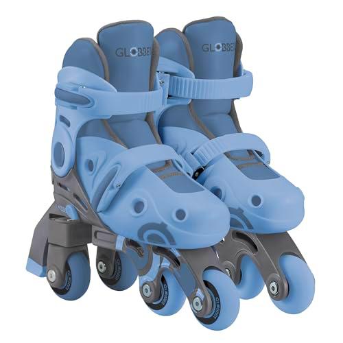 Globber Learning 2EN1 - Rollers escalables de Aprendizaje (tamaño 1 del 26 al 29), Color Azul