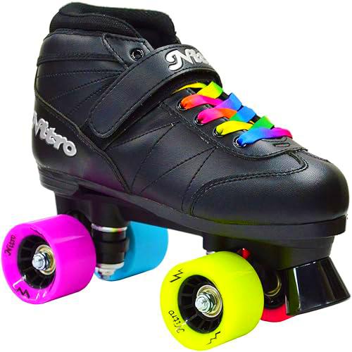Epic Super Nitro Rainbow Quad Patines, Black/Rainbow