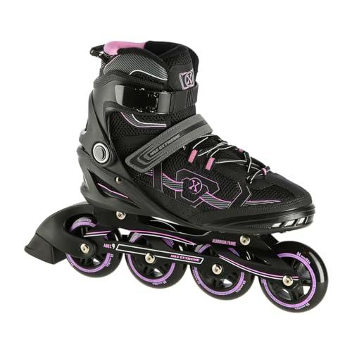 Nils Extreme Patines en línea Theodore, color: negro y morado, talla: 44