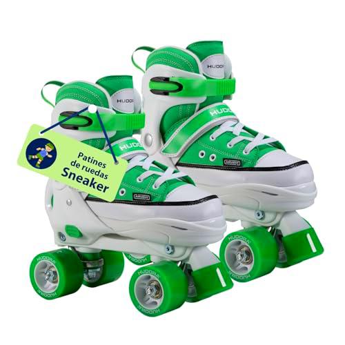 HUDORA patines Sneaker grass - tallas 32-35 - Patines para niños ajustables en más de 4 tallas