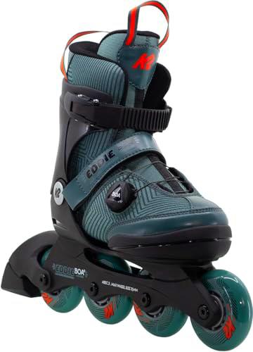 K2 Eddie Boa 30M0701 - Patines en línea para niño, Color Verde Oscuro